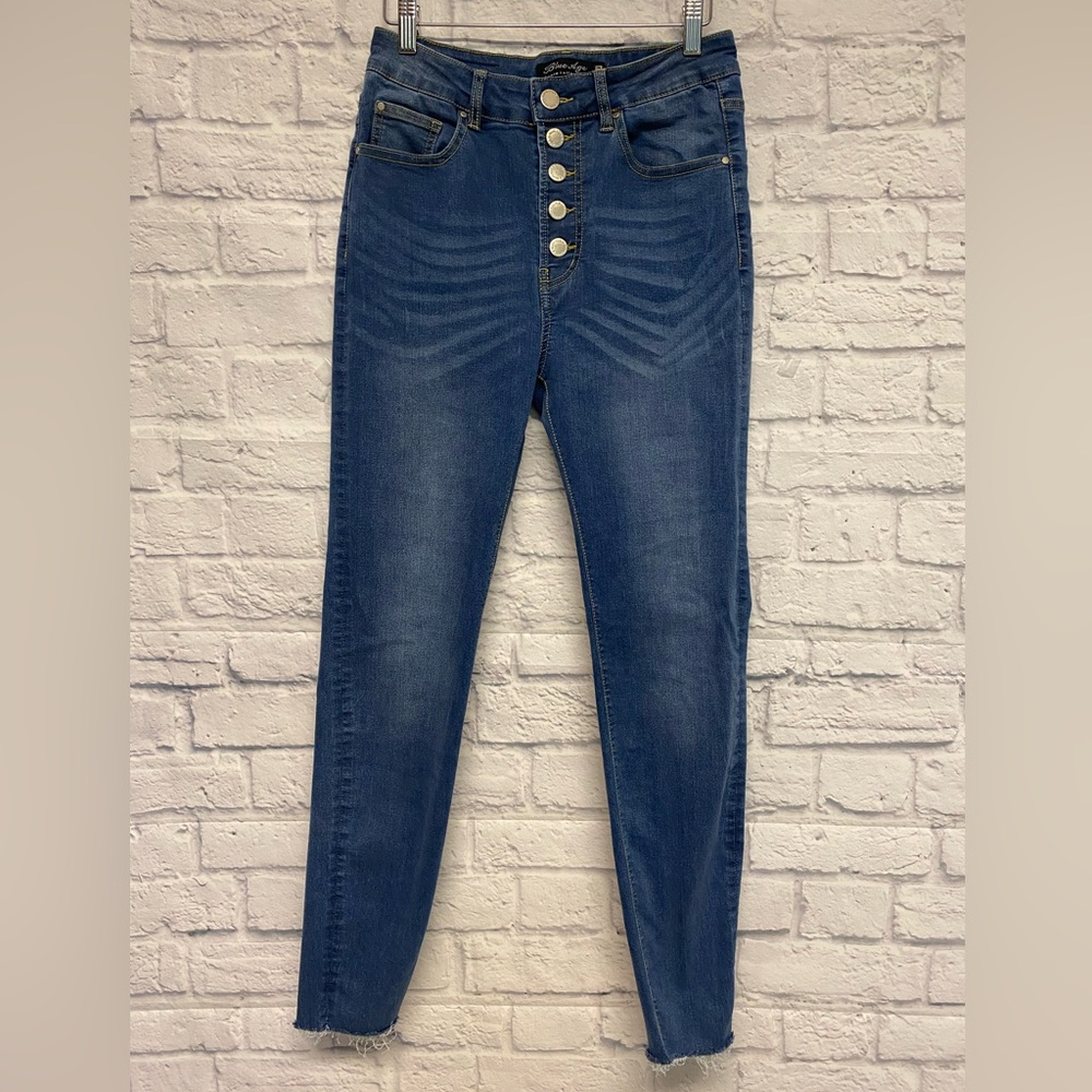 Blue Age High Rise Skinny Raw Hem Jeans Size 7